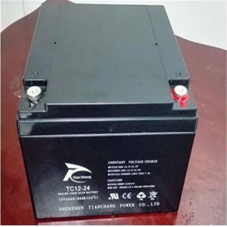 天畅蓄电池TC12-24 天畅12V24AH免维护储能蓄电池 应急后备专用
