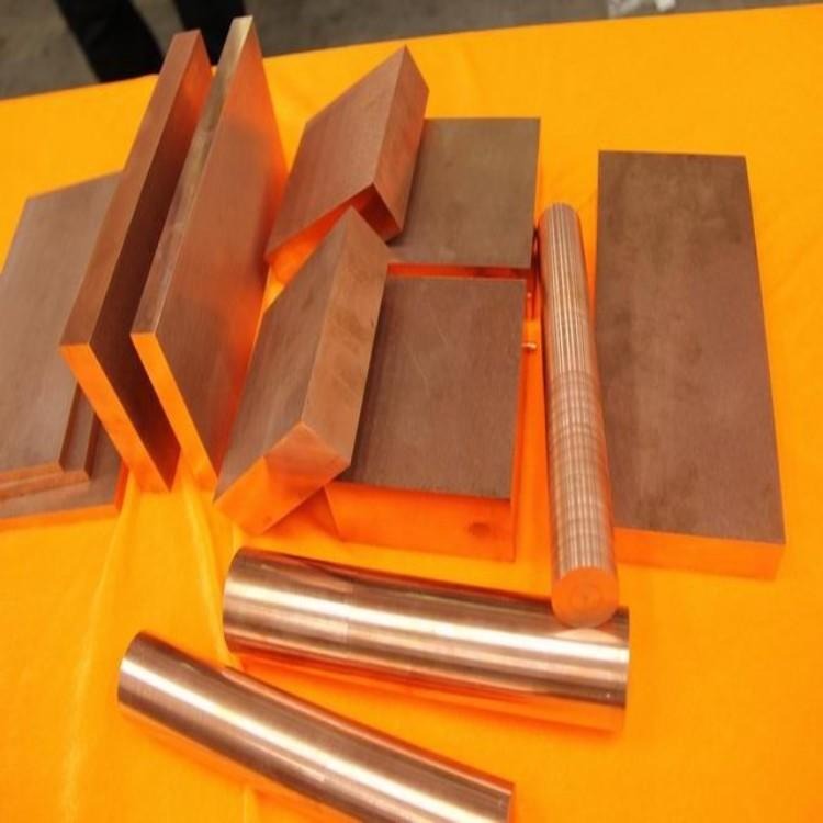 高硬度CUW85铜钨合金密度 CuW85碰焊钨铜电极块图片
