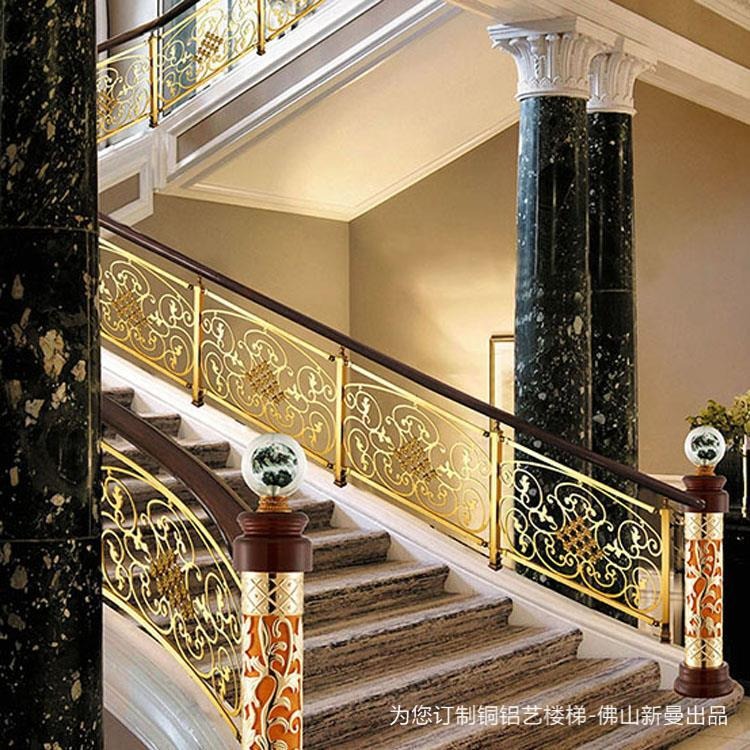 灯塔经典纯铜雕花镂空楼梯扶手 中国风的享受