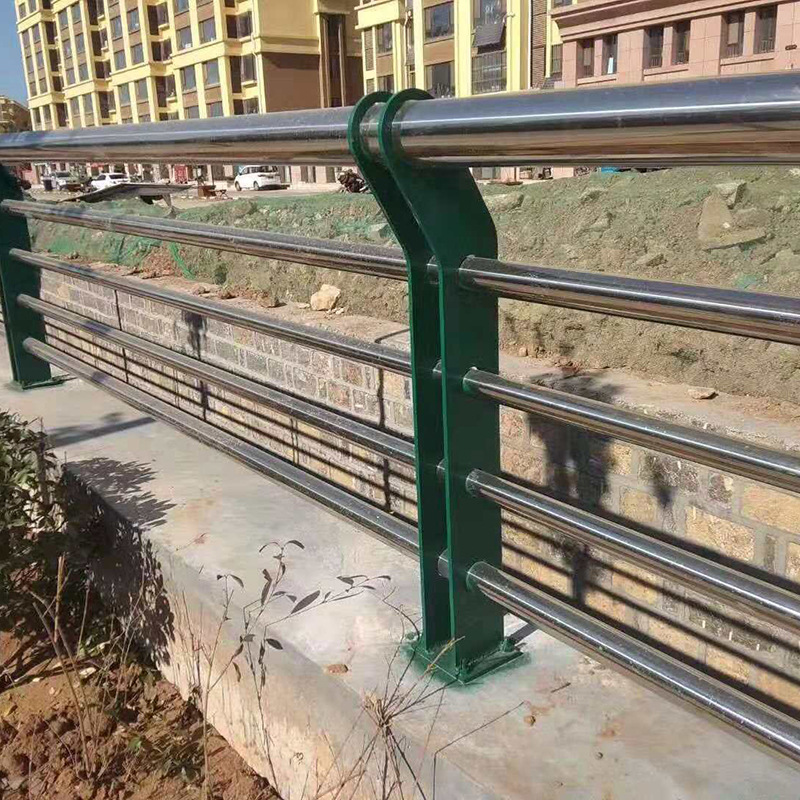 厂家定制201不锈钢复合管栏杆 河道隔离围栏不锈钢桥梁护栏示例图8