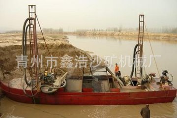 割边船 坐地抽 小型抽沙机  青州鑫浩砂矿机械厂专业制造示例图9