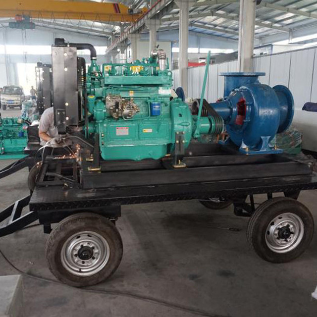 柴油动力水泵机组 8寸水泵 排污泵 移动式水泵机组 10kw水泵发电机组图片