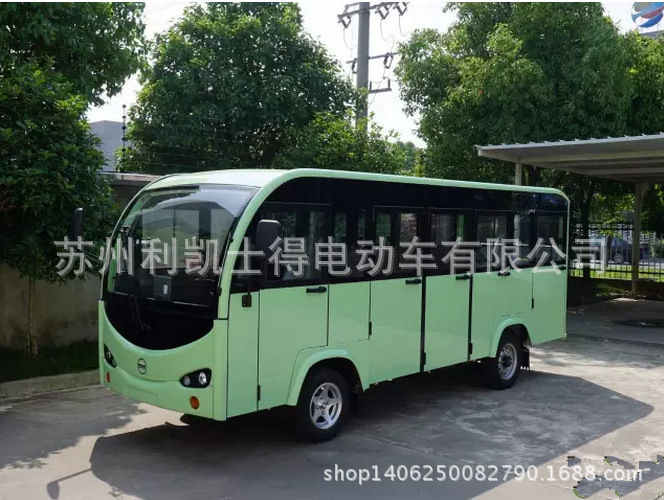 北京23座电动游览车 校园通勤小巴士 全封闭带转向助力示例图12