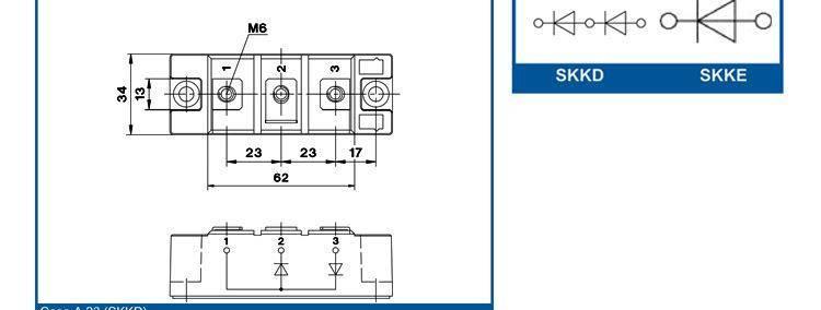 SKKD162A/18  柳晶品牌 二极管模块 SKKD162A1800V  充电设备专用示例图16