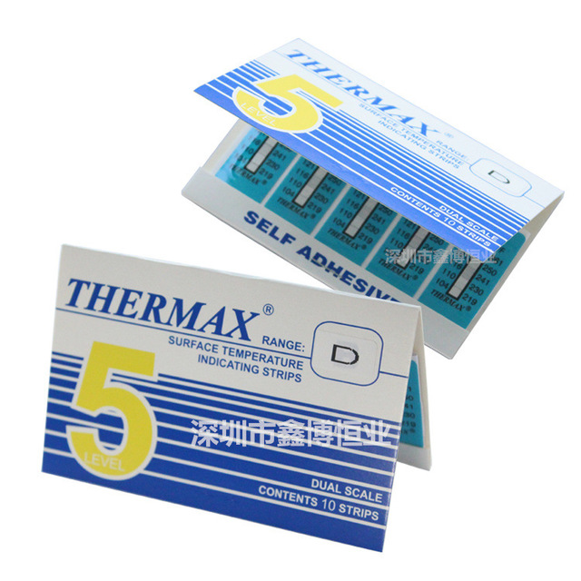 不可逆变色测温纸 5格D型 104-127度 英国THERMAX |英国TMC测温帖