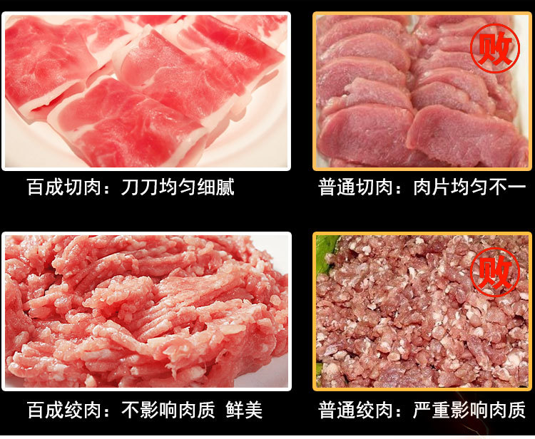 百成JQ-1格切肉机不锈钢绞肉绞肉机灌肠机商用切肉机厂家直销示例图4
