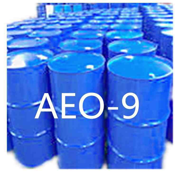 非离子型表面活性剂AEO9羊毛净洗剂、毛纺工业脱脂剂、织物净洗剂以及液体洗涤剂活性组分，一般工业用作乳化剂