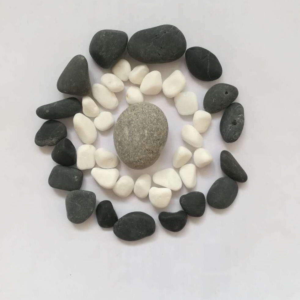 白色鹅卵石 黑色胶粘石子 水磨石灰色石子 量大价优