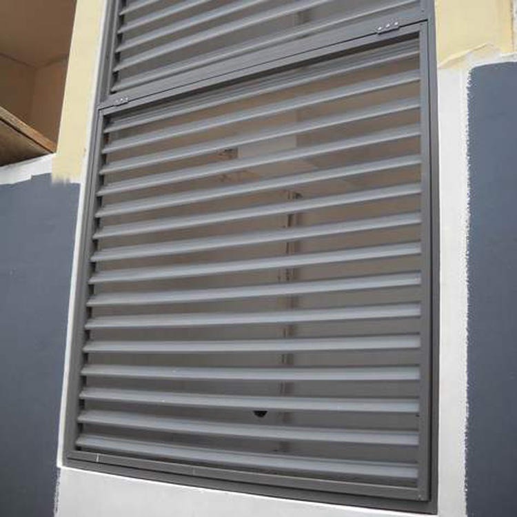 空调铝合金百叶窗 外墙方管防雨百叶铝合金装饰百叶窗厂家直销 承接工程