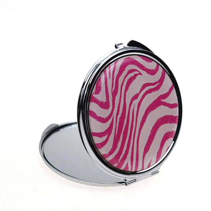 简易镜子礼品镜工厂定做折叠口袋镜子金属小圆镜 便携式补妆手持镜