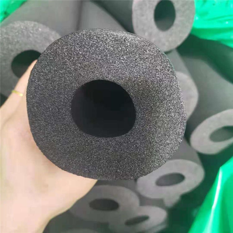 空调橡塑保温管 隔音隔热橡塑海绵管 高密度阻燃橡塑管厂家供应
