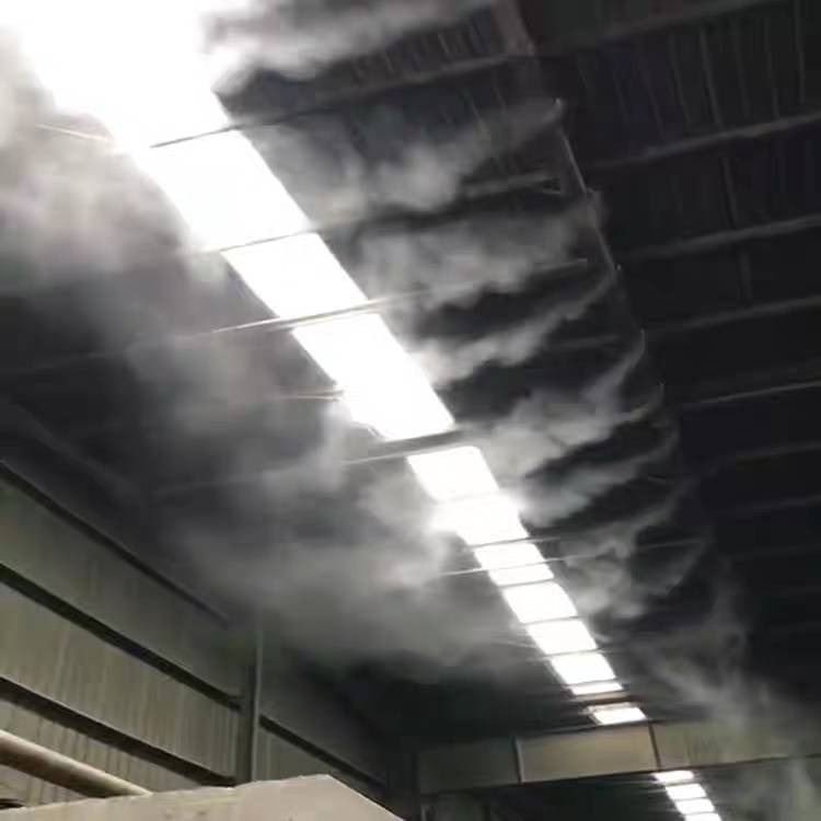 车间喷淋降尘雾化  围挡喷雾设备  畜牧业消毒人工造雾机 厂房高压喷雾系统宏洲图片
