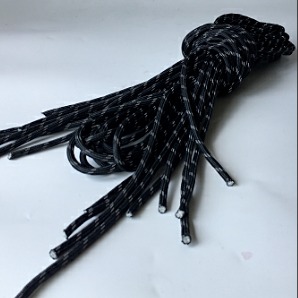 新珠厂家直销6MM黑色反光绳  手链编织绳 质量可靠 欢迎订购