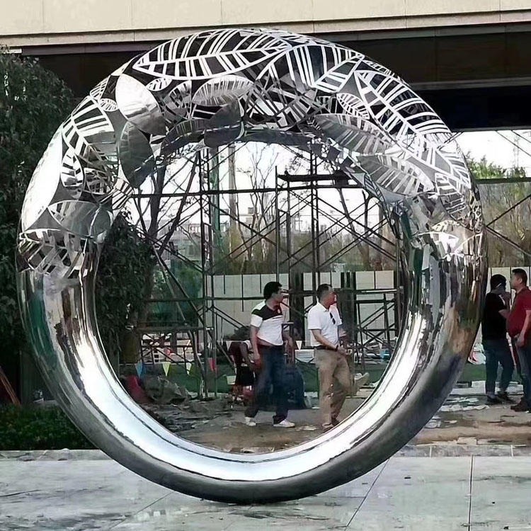 佰盛 不锈钢圆环雕塑 定做不锈钢圆环雕塑长期有效 不锈钢雕塑制作可定制图片