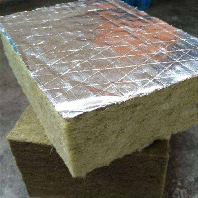 单面铝箔岩棉板，可贴防火铝箔保温岩棉板，吸音铝箔复合岩棉板