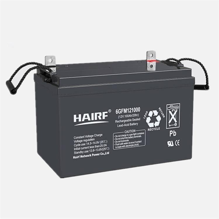 HAIRF蓄电池6GFM121000海瑞弗蓄电池12V100AH太阳能 发电站铅酸电池