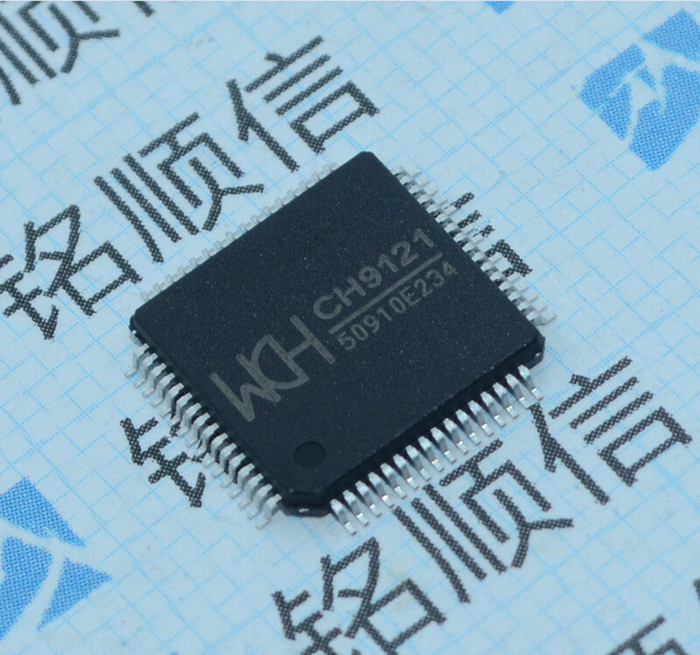 CH9121 LQFP64(1010) 网络串口透传芯片实物拍摄深圳现货W