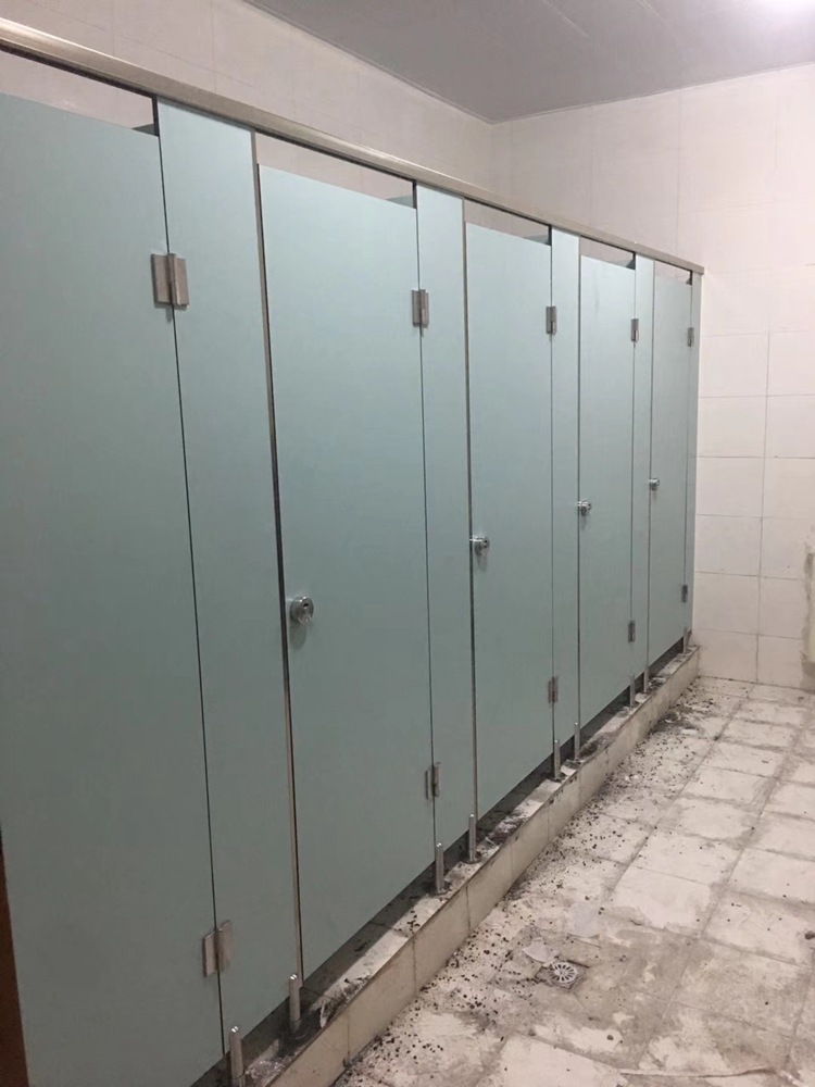 刨花板PVC隔断板 办公楼洗手间隔板门 学校浴场公共浴室隔断板示例图8