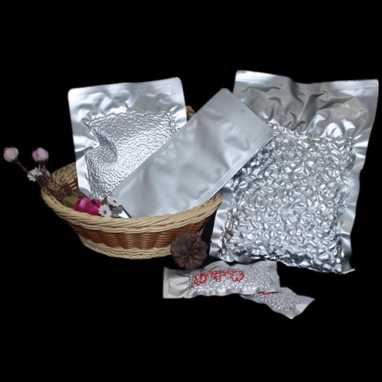 德远塑业纯铝箔真空包装袋可抽真空三边封袋食品保鲜袋面膜封口袋