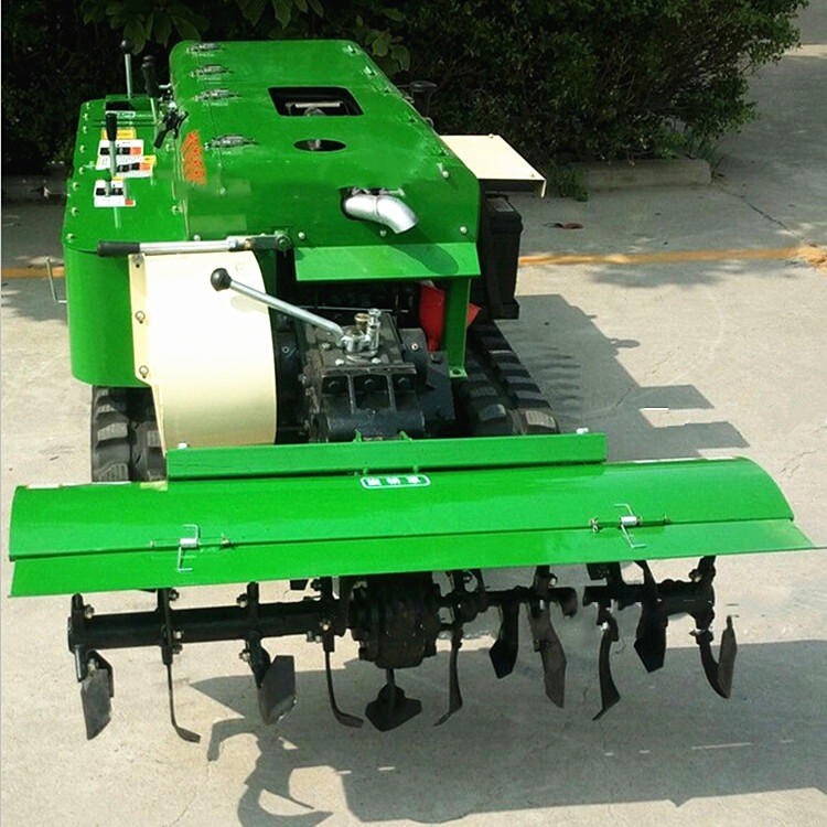 柴油履带座驾式旋耕机 果园大棚专用旋耕开沟施肥机 遥控式开沟施肥机