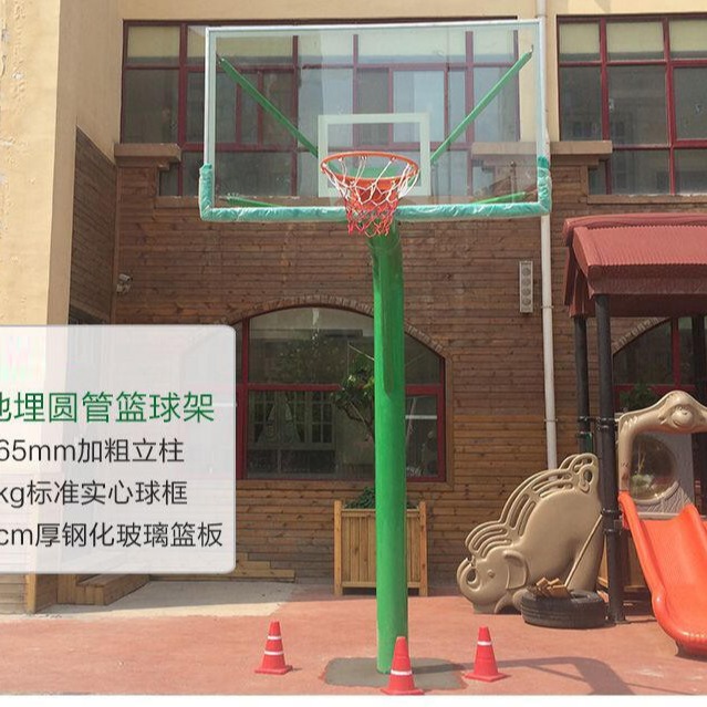 蓝鲸方管篮球架 东莞固定式篮球架 篮鲸室外篮球架