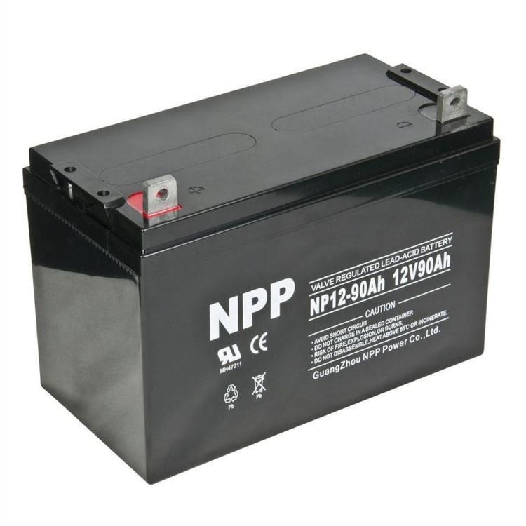 NPP耐普蓄电池NP12-90 免维护12V90AH阀控式蓄电池 UPS电源专用