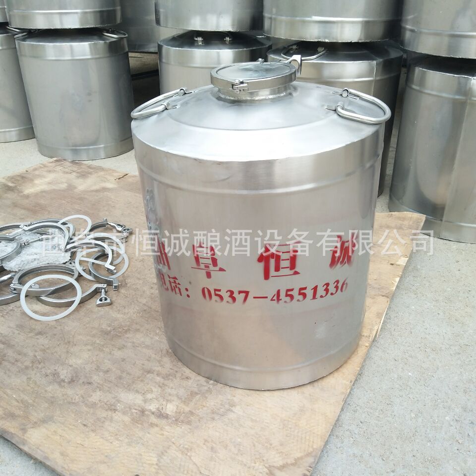 【产地货源】 304 316不锈钢 密封加厚周转运输桶 小型酒罐示例图5