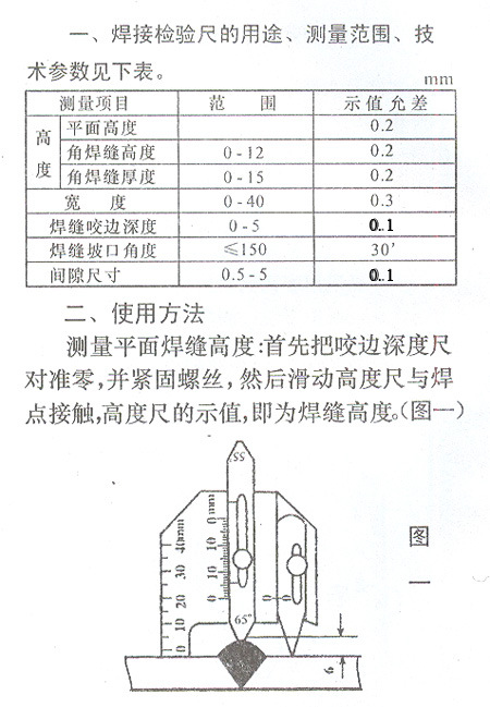 正宗华工HJ0型焊接检验尺 焊接规 焊缝规 焊缝尺 焊接测量尺示例图4