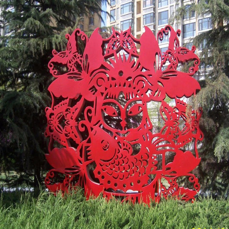 不锈钢雕塑 中国风雕塑 镂空剪纸雕塑 公园雕塑 怪工匠