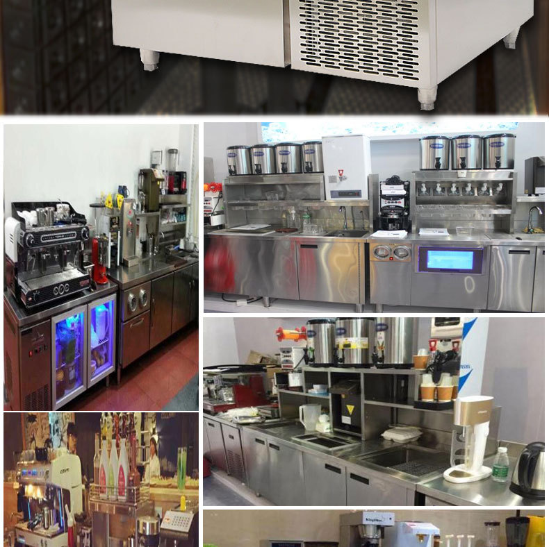 浩博蓝光工作台制冰机奶茶店操作台水吧网咖商用制冰机吧台制冰机示例图3
