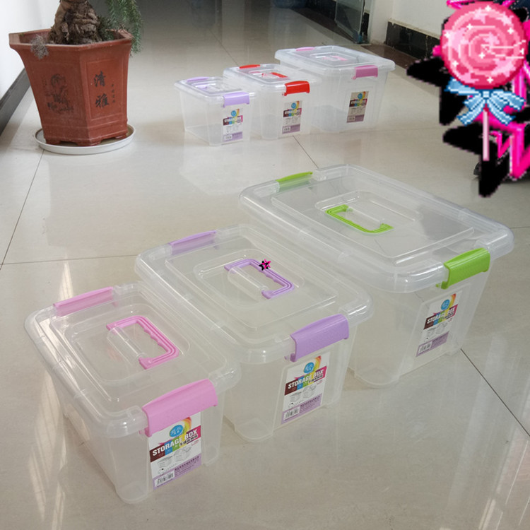 透明收纳箱 储物箱 多功能整理箱 被子整理盒 零食玩具周转箱示例图4