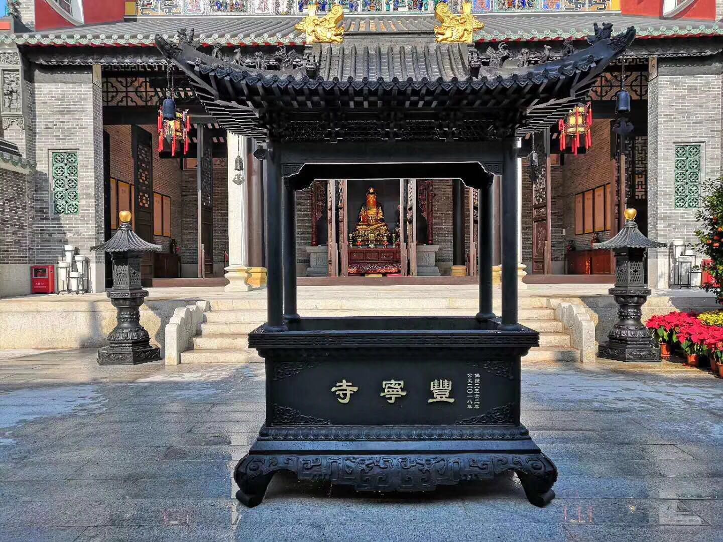 香炉 温州汇缘生产厂家批发 铸铁香炉 寺庙香炉 金玉满堂香炉