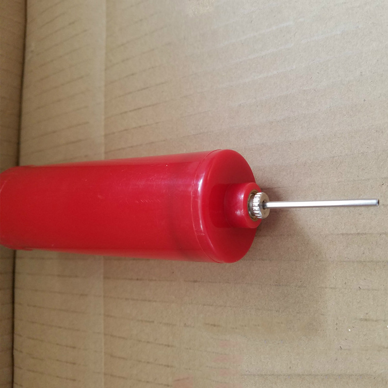 厂家定制红色手动打气筒 球类打气筒 便携式游泳圈打气筒 小气泵示例图7