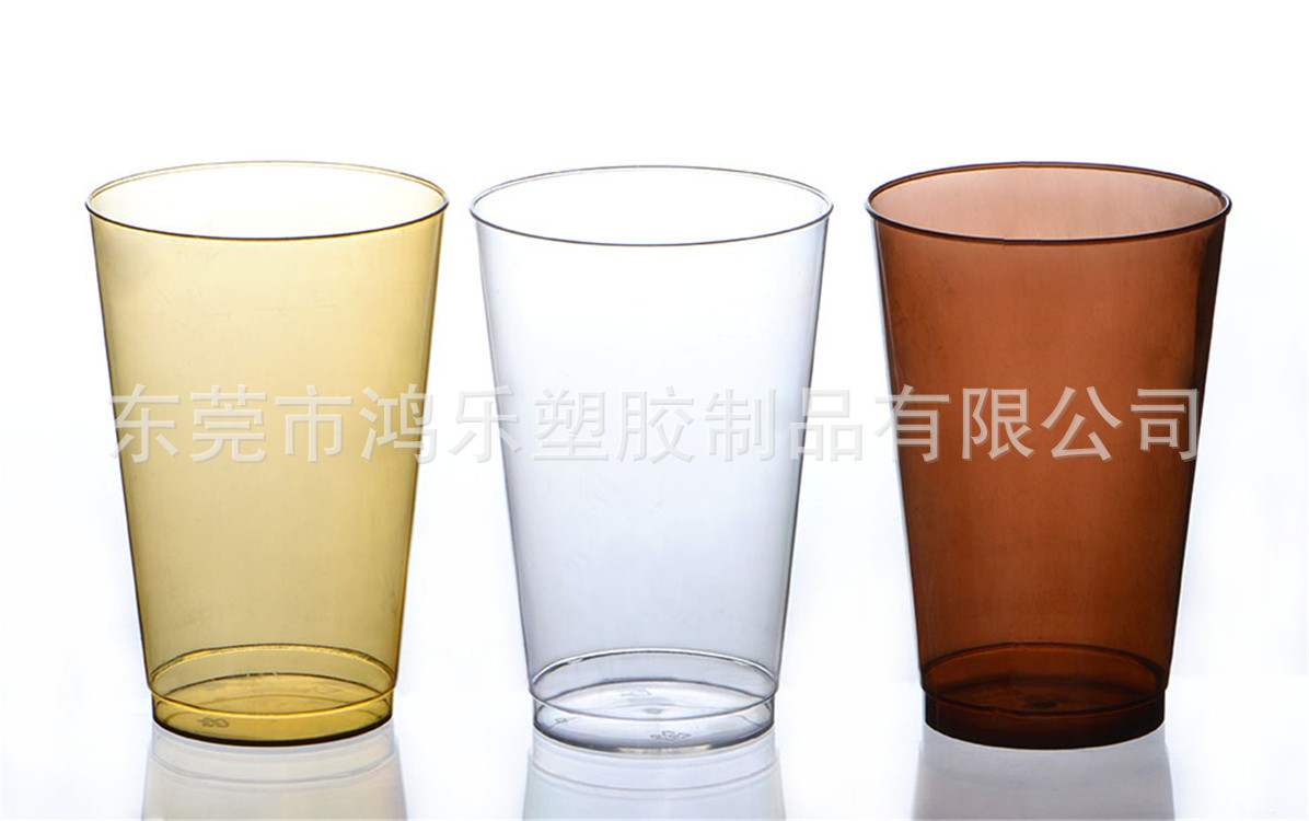 环保食品级一次性透明硬塑料杯420ml塑料航空杯塑料水杯厂家定制示例图1
