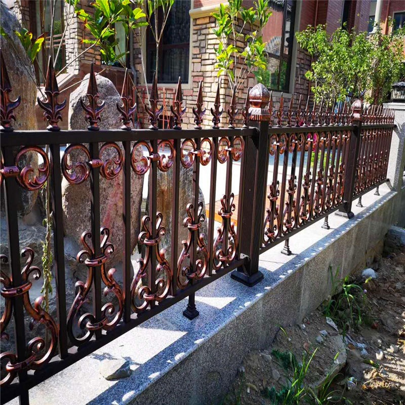 定做铝合金庭院栏杆 铝艺别墅护栏耐腐蚀铸铝院墙围栏栅栏峰尚安护栏