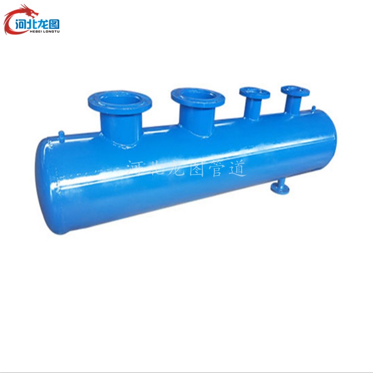 供应空调分集水器 龙图牌 分集水器压力罐  DN100不锈钢分集水器  性能可靠
