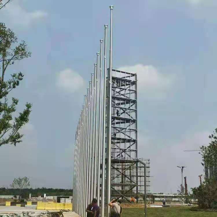 甘肃兰州不锈钢旗杆 方元浩宇户外旗杆安装 12米高旗杆