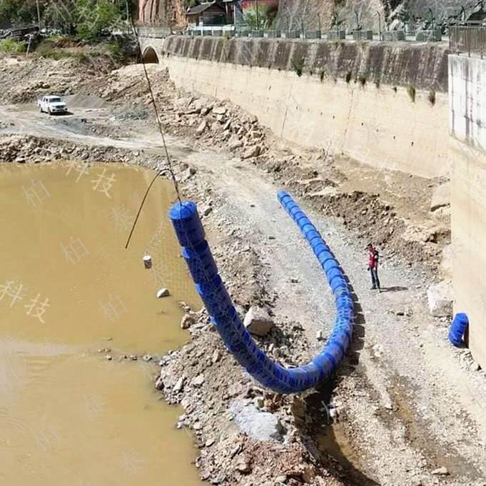 达州水库拦污浮体 60公分水电站自浮塑料拦污栅浮筒规格