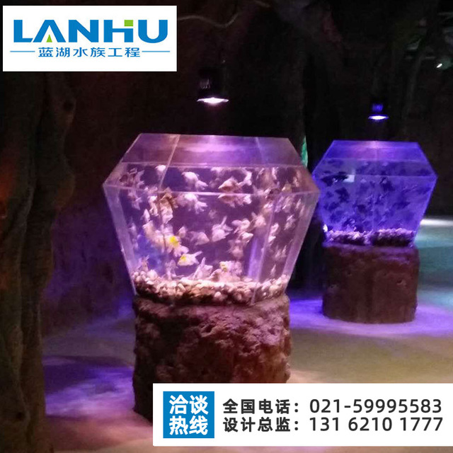 lanhu海洋馆工程 大型亚克力鱼缸有机玻璃水族展览鱼缸海水鱼缸设计