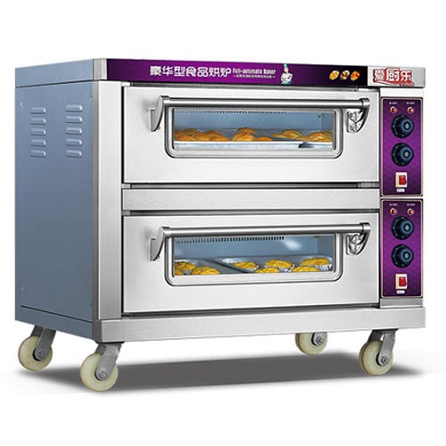 爱厨乐烤箱商用两层两盘电烤箱带滑轮双重温控 ACL-2-2D