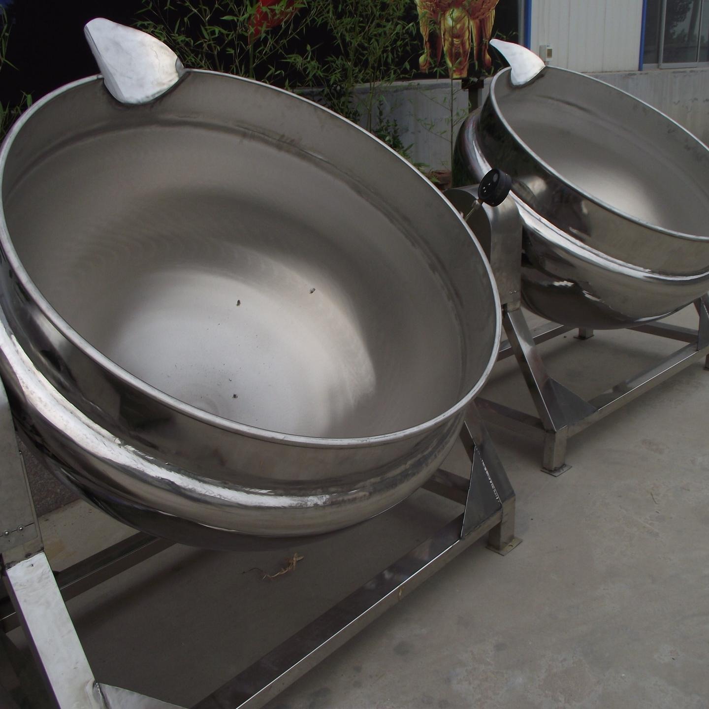 端午粽子蒸煮锅 不锈钢夹层锅  好用的电加热蒸汽加热炒锅厂家图片
