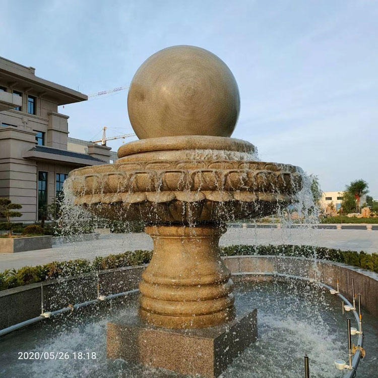 佰盛 黄金麻喷泉 风水球喷泉 地产小区广场喷水景观图片