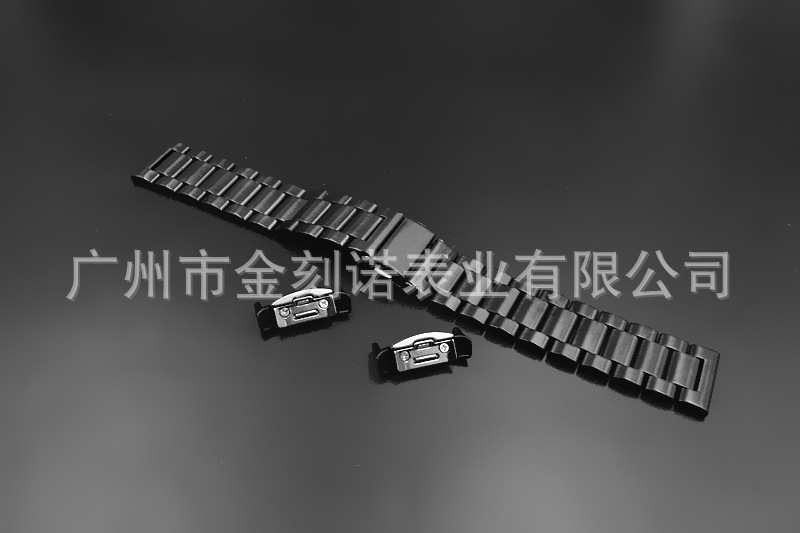 现货批发三珠实心不锈钢表带 金属表带 开关孔18MM-24MM智能手表示例图15