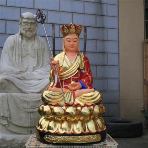 佛像 本厂专业生产精品贴金地藏王佛像 站像地藏王佛像 铜雕地藏王佛像