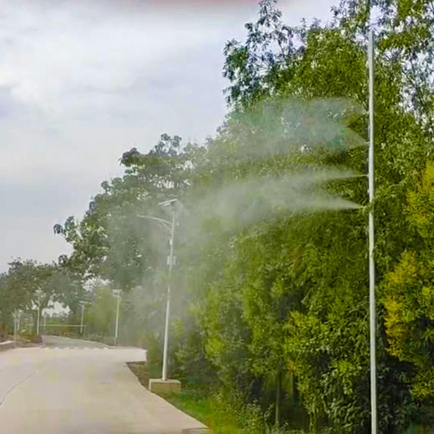 河南雾森厂家  高空喷雾设备厂家  城市道路喷雾降尘设备 高空喷淋降温降尘系统