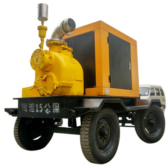 江苏蓝升SP-4柴油机自吸排污泵 4寸无堵塞自吸式排污泵 强自吸污水泵 真空辅助自吸排污泵