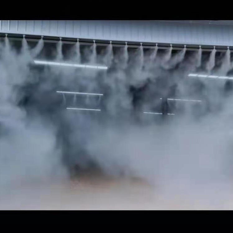 鹏宣 建筑工地 围挡料仓喷淋系统4千瓦 高压造雾除尘降温设备 高压喷雾主机系统