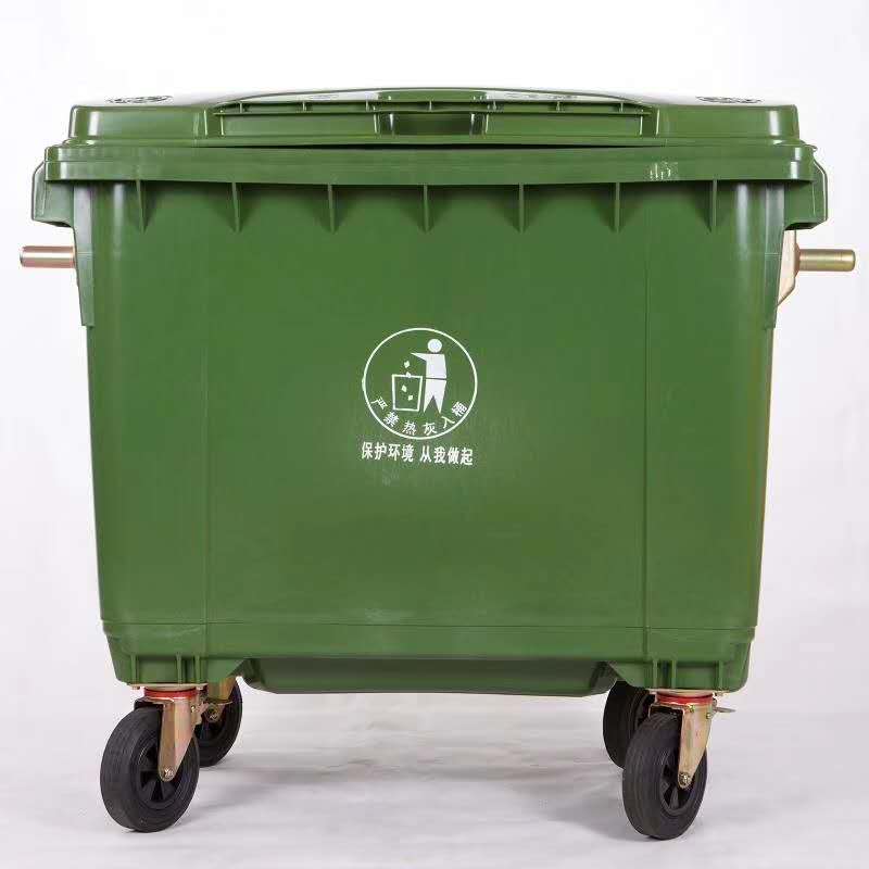 沙湾区带盖新色新标塑料垃圾桶 广场120L户外塑料垃圾桶批发