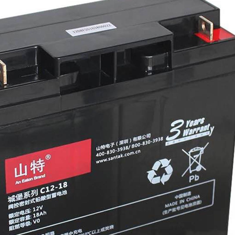 山特蓄电池C12-18 12V18AH SANTAK电池 免维护蓄后备电池 ups用