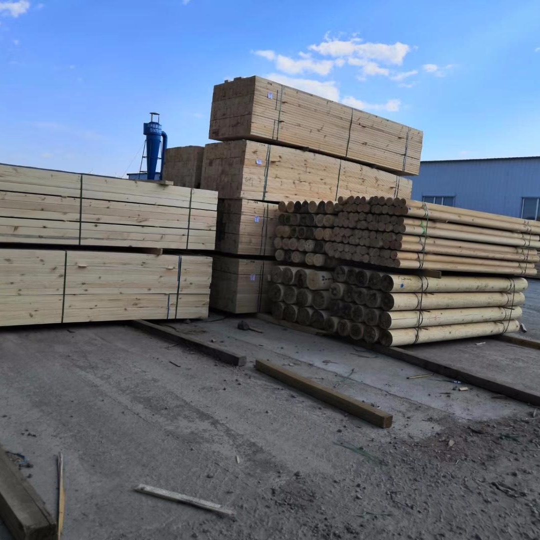 户外防腐木材 樟子松实木板材龙骨木料 烘干炭碳化木地板原木木方